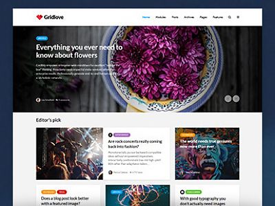 Gridlove - 卡片风格的wordpress新闻主题风格